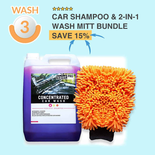 WASH Stage 5 Litre Car Shampoo & 2-in-1 Wash Mitt Bundle 15% OFF