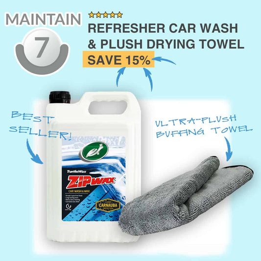 MAINTAIN Stage 5 Litres Maintenance Car Wash & Drying Towel Bundle 15% OFF