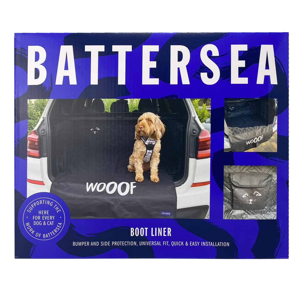 Battersea-approved Heavy-Duty Soft Quilted Pet Car Boot Protector