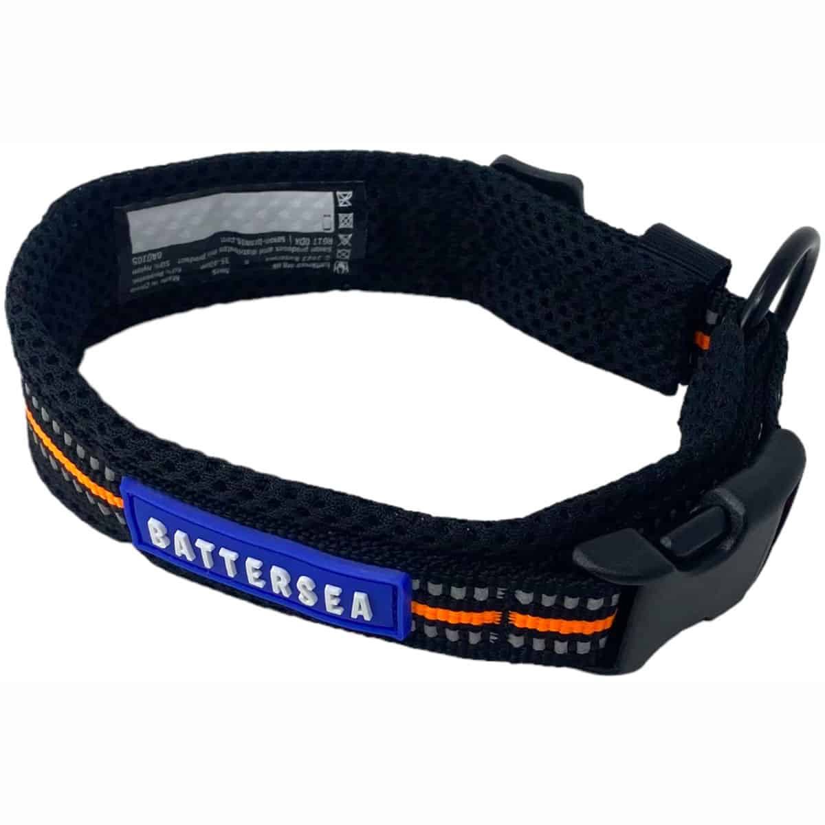 The Battersea Reflective Dog Collar: Let your furry friend shine with the eye-catching Battersea Reflective Dog Collar - 45 deg top views