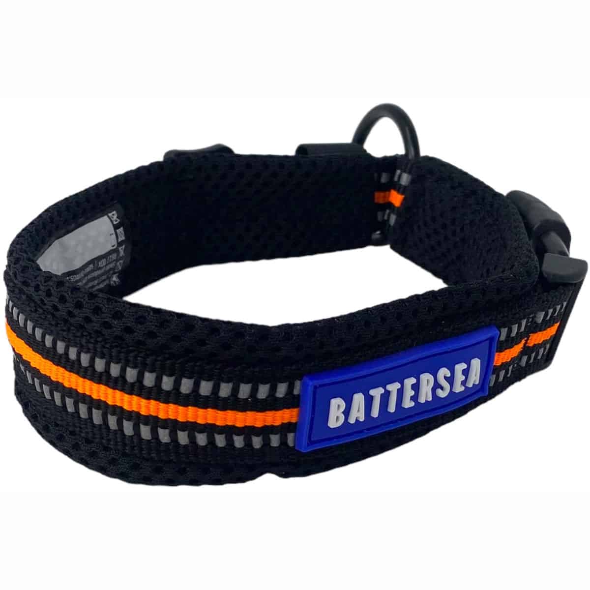 The Battersea Reflective Dog Collar: Let your furry friend shine with the eye-catching Battersea Reflective Dog Collar - 45 deg top 