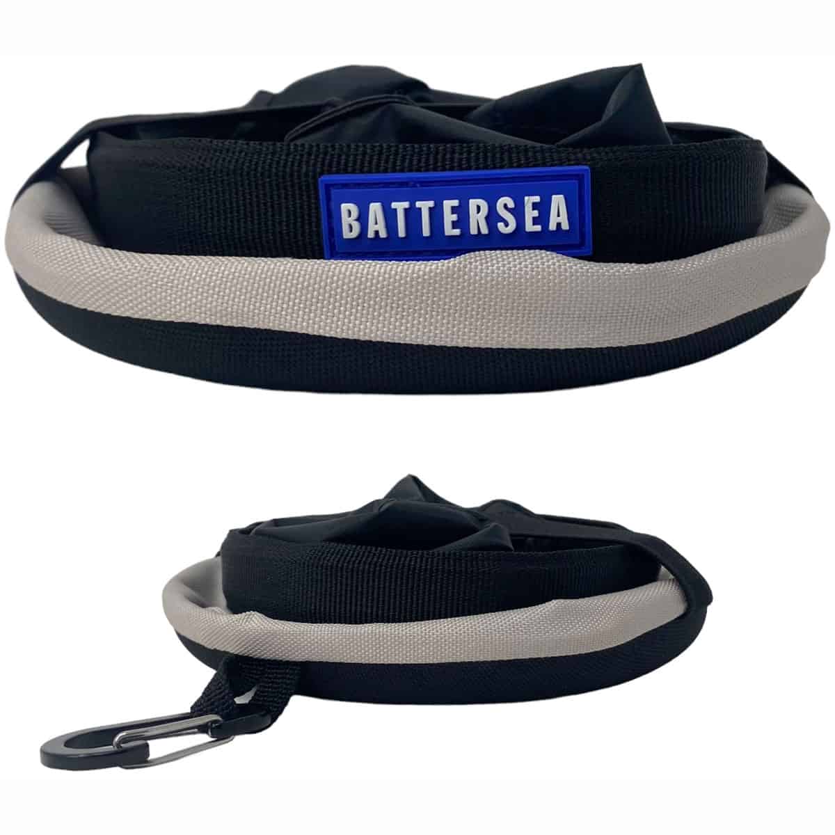The Battersea Collapsible Pet Food Bowl: Fun mealtime for your furry friends wherever you are - collapsed side view