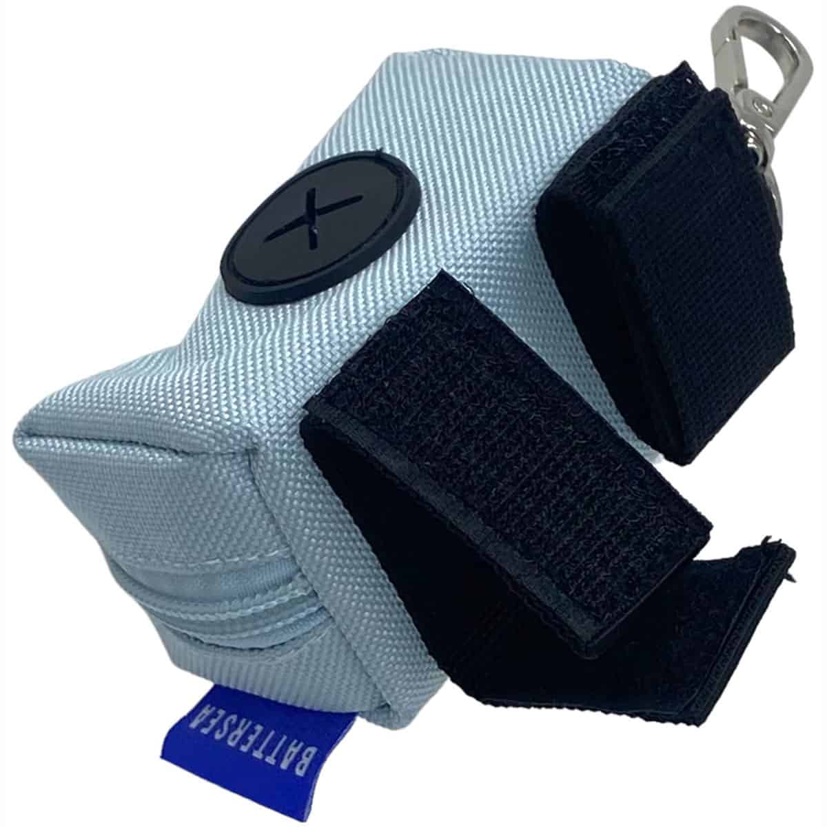The Battersea Poop Bag Holder: Lightweight & portable, elevate your strolls with the convenience of the Battersea Poop Bag Holder - velcro loops open