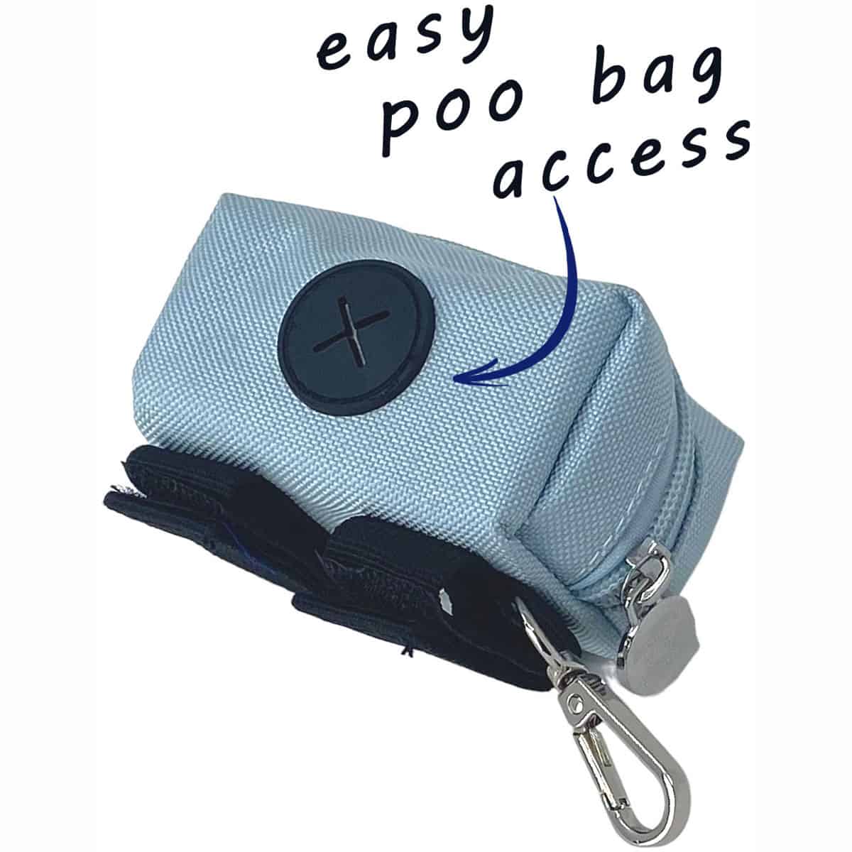 The Battersea Poop Bag Holder: Lightweight & portable, elevate your strolls with the convenience of the Battersea Poop Bag Holder - grommet