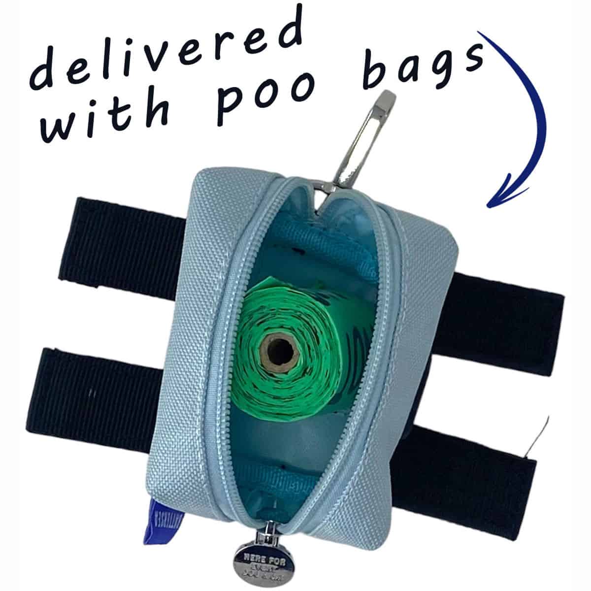 The Battersea Poop Bag Holder: Lightweight & portable, elevate your strolls with the convenience of the Battersea Poop Bag Holder - top down