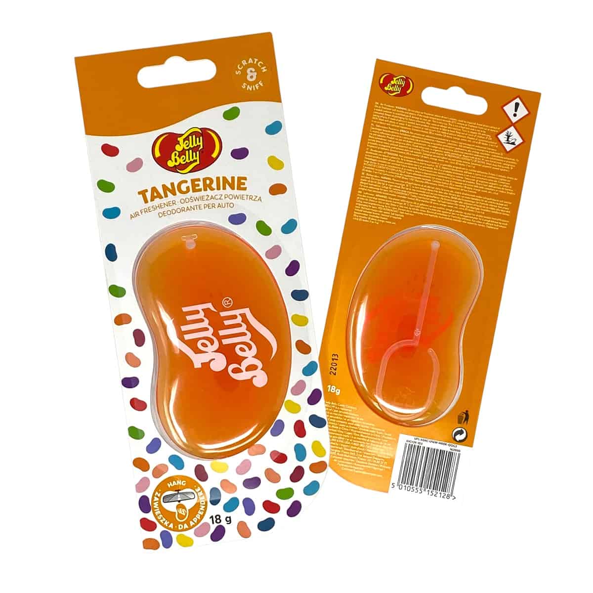 The Jelly Belly 3D Gel hanging car & home air freshener is known for its superior scent strength. It packs a punch when it comes to fragrance, ensuring that your car journey or home is always a delightful sensory experience. With its vibrant tangerine scent, you'll be greeted by a refreshing burst of citrus every time you step into your car or walk through the door.