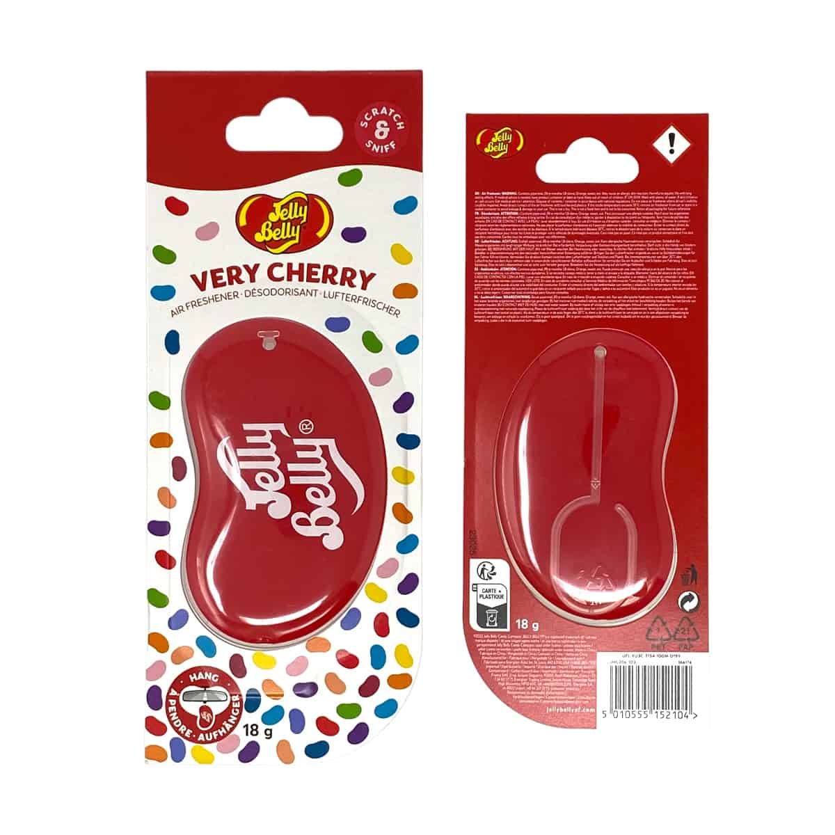 Whether you're looking to enhance the ambiance of your car, home, or office, the Jelly Belly 3D Very Cherry Air Freshener is the ideal choice. Its hanging gel design ensures convenient placement wherever you desire, without taking up valuable space.