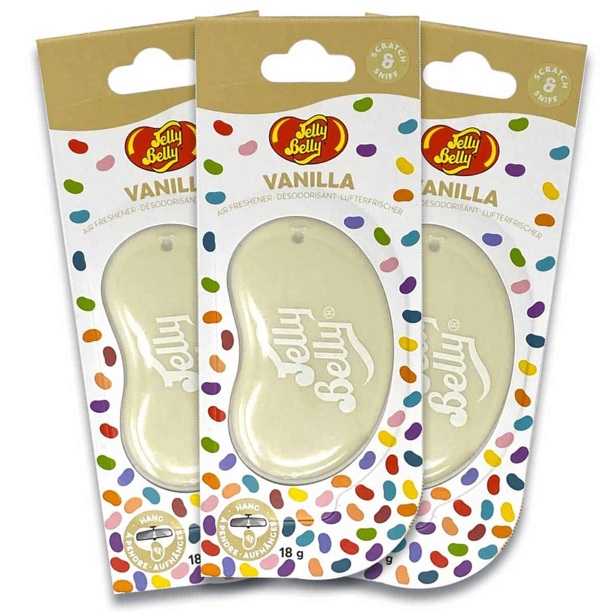 Whether you're looking to enhance the ambiance of your car, home, or office, the Jelly Belly 3D Vanilla Air Freshener is the ideal choice. Its hanging gel design ensures convenient placement wherever you desire, without taking up valuable space.
