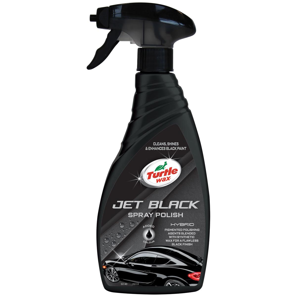 Turtle Wax Hybrid Jet Black Wax Polish - 500ml Spray