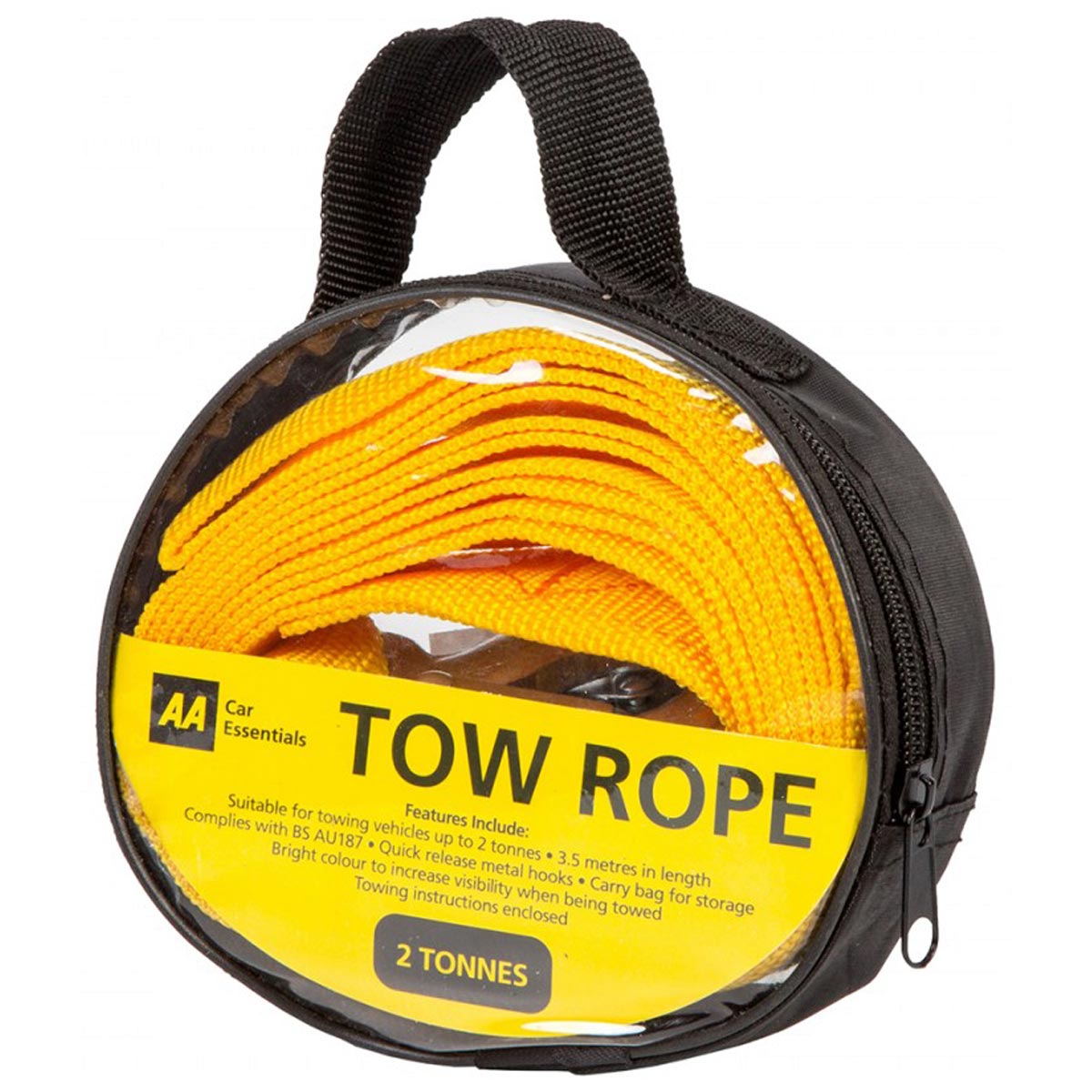 AA 3.5m 2 Tonne Tow Towing Rope Heavy Duty Road Car Van Recovery