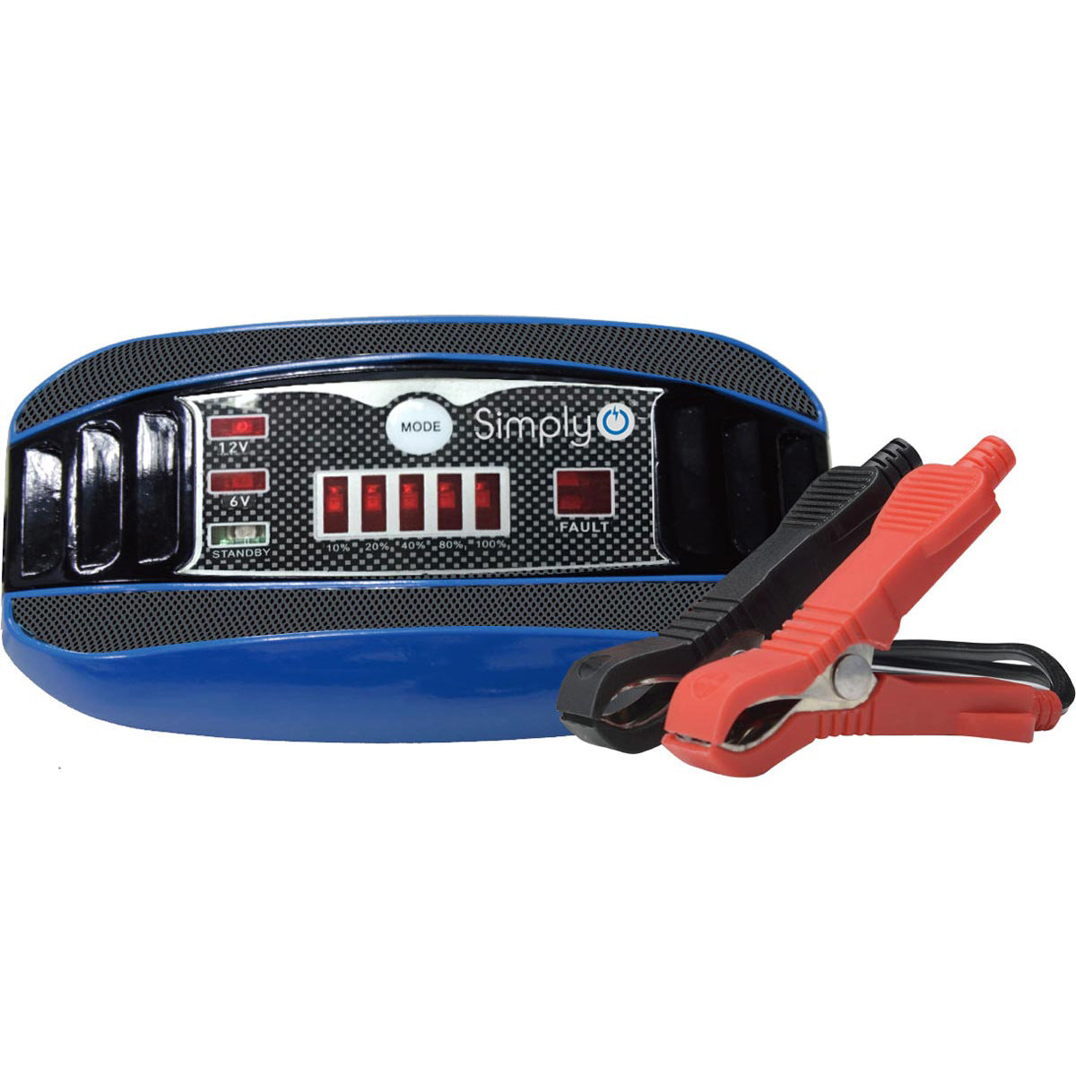 Simply 6/12v 1a Smart Charger 10-30ah - Blue