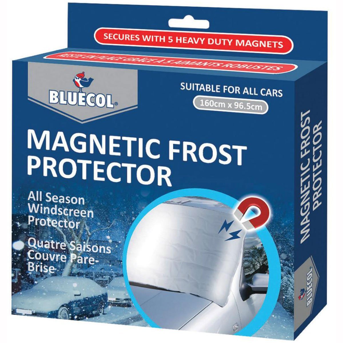 Bluecol Magnetic Frost Protector Windscreen Rear Car Van BWW001 - 160cm x 96.5cm