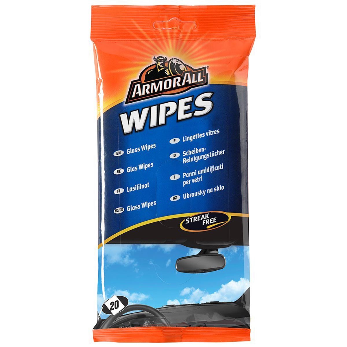 Armor All Glass Wipes - 20 Wipes Pack