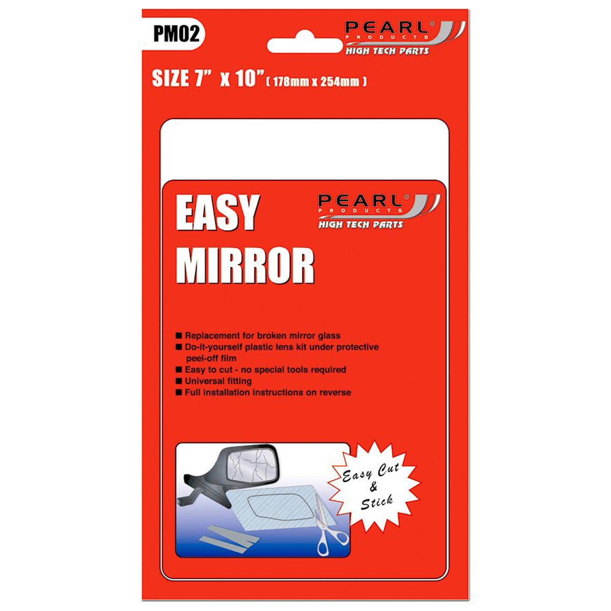 Pearl Easy Replacement Mirror 7 x 10 Inch - Silver