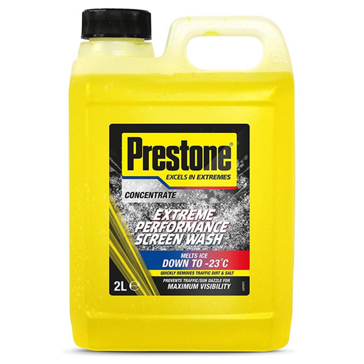Prestone Screen-wash & De-icer Freeze-proof -18C - 2L Concentrate: Winter Screen Washer Fluid: 2 litre concentrate for extreme, freeze-proof performance even below 0C degrees