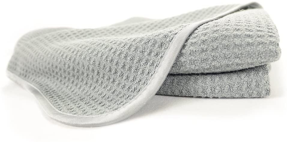  Chemical Guys Gray Matter Silk Effect Soft Waffle Weave Towel 36" X 25" - Grey