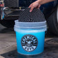 Chemical Guys Heavy Duty Ultra Clear Detailing Bucket blue liquid close up