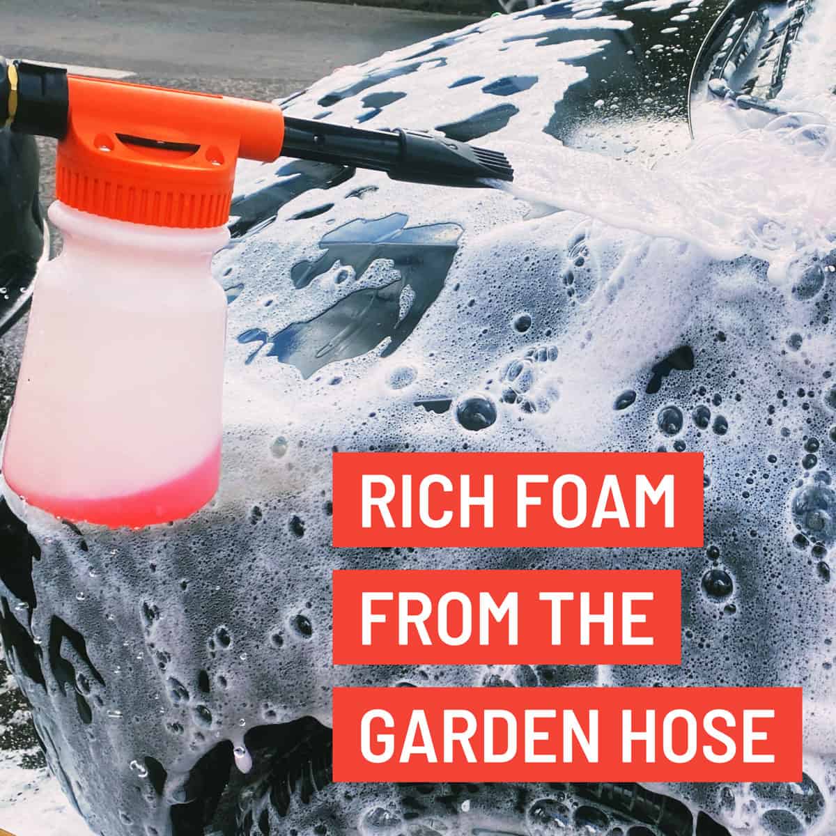Hose Pipe Foam Lance - Multi-Ratio Adjustment for a rich lather