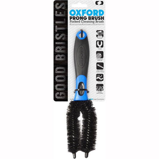 Oxford Prong Forked Cleaning Brush - Black/Blue