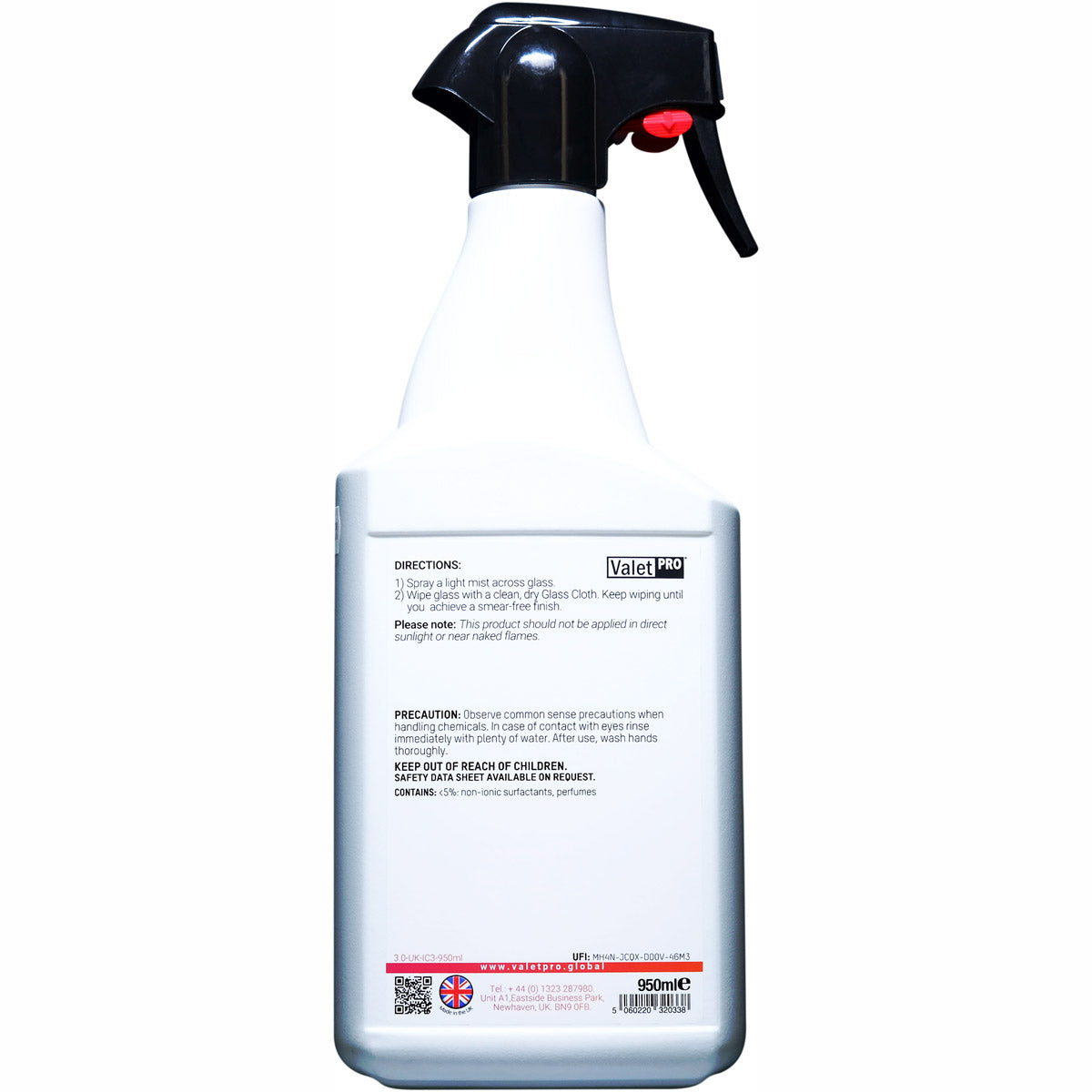 ValetPRO Glass Cleaner - Easy Interior and Exterior Cleaning - 950ml bottle