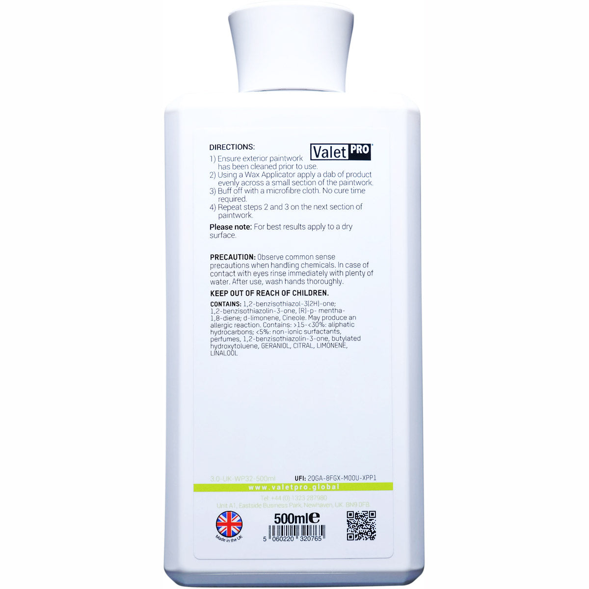 ValetPRO Indulgence Cream Wax - Liquid Wax- 500ml bottle