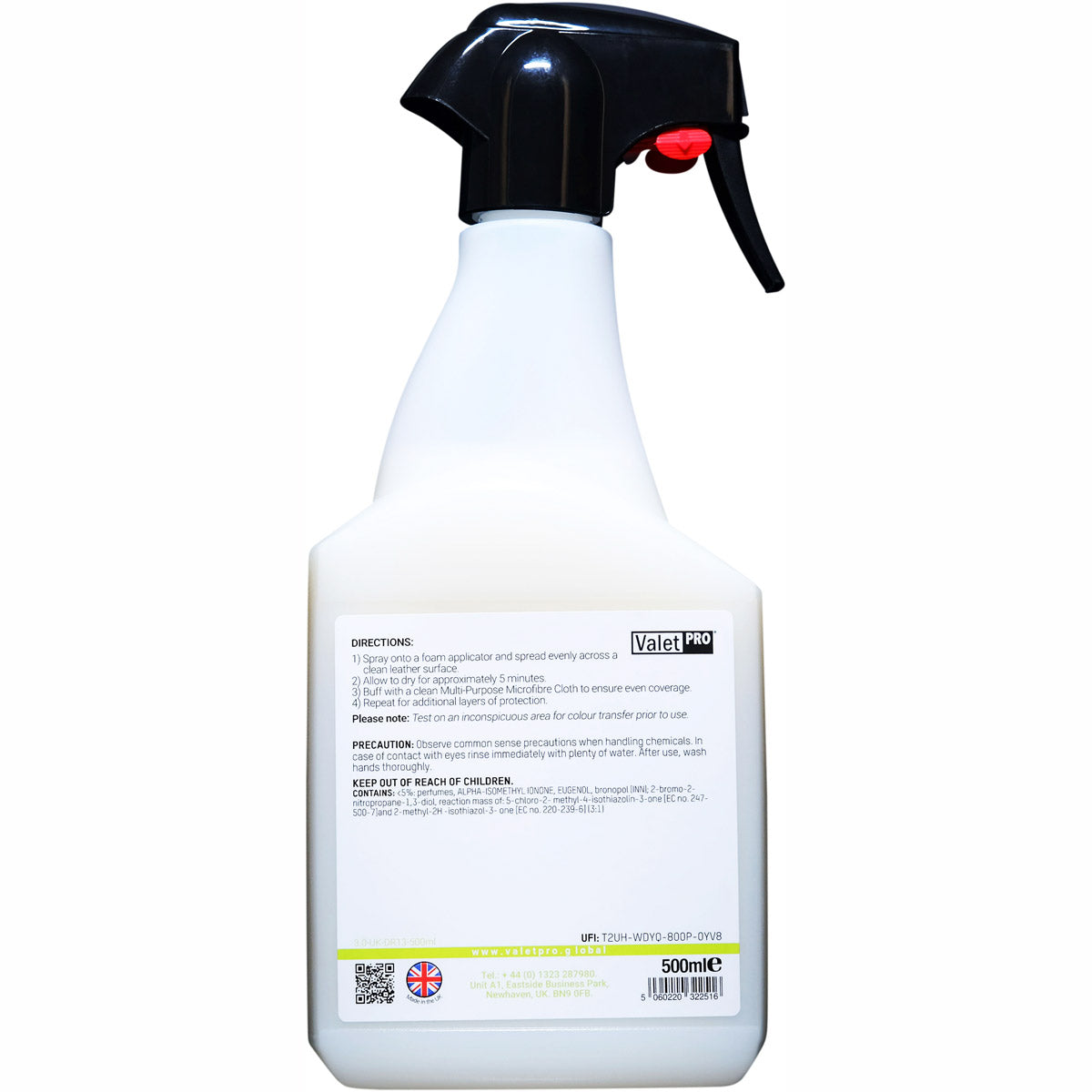 ValetPRO Leather Protector - Water Repellent Protector - 500ml bottle